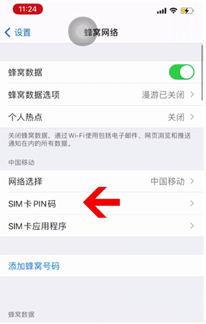 子洲苹果14维修网分享如何给iPhone14的SIM卡设置密码 